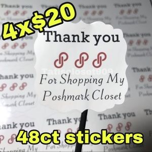 48ct thank you for shopping my Poshmark stickers